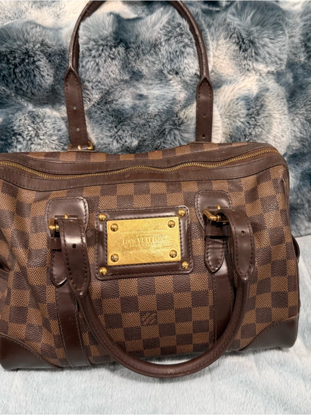 Louis Vuitton Berkeley Brown Damier Ebene Canvas-Authentic
